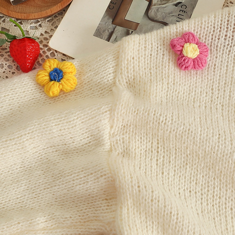 IELGYÁo cardigan Dệt Kim Cổ Chữ v Màu Sắc Tươi Tắn Phong Cách Hàn Quốc Cho Nữ