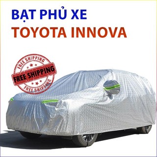 Bạt che phủ xe ô tô 8 chỗ Toyota Innova chống nắng mưa bụi bẩn, bạt trùm xe ô tô 3 lớp chống nóng không thấm nước