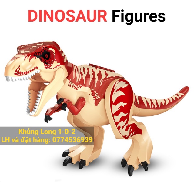 Đồ Chơi Khủng Long Bạo Chúa 6 Màu T-rex Jurassic World 2022 Hãng Lele