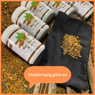 Muối chườm bụng giảm eo sau sinh kèm đai quấn