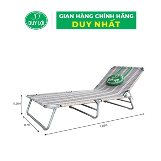 GIƯỜNG GHẾ XẾP DUY LỢI THÉP- CỠ LỚN (QUÀ TẶNG 10 MÓC ÁO)