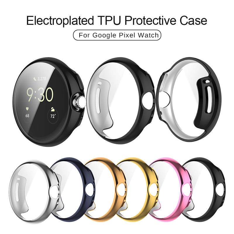 Ốp Bảo Vệ TPU Mạ Điện Cho Google Pixel Watch Bảo Vệ Màn Hình Trên Google Pixel Watch Smartwatch Vỏ C