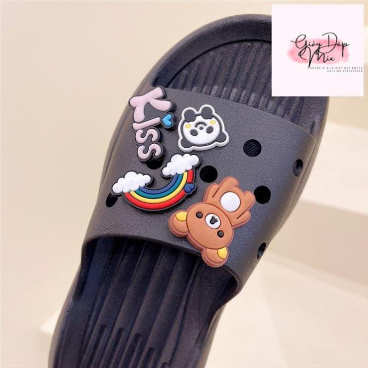 Dép Quai Ngang Nữ  Colors Siêu Nhẹ Gắn Sticker