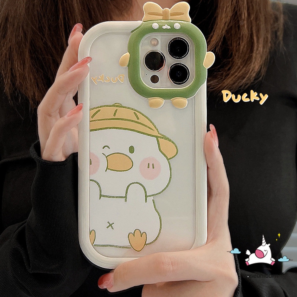 Ốp Điện Thoại Mềm Họa Tiết Chú Vịt 3D Dễ Thương Cho iPhone 11 13 12 14 Pro MAX 7 8 6 6S 14 Plus XR X XS MAX SE 2020