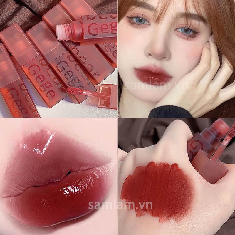 Son bóng Gege Bear HERORANGE son bóng lì Son Kem Lì Tông Nhung Lì Mềm Mại Tạo Hiệu Ứng Sương Trang Điểm Nội Địa Giá Rẻ Phong Cách Trung Hoa