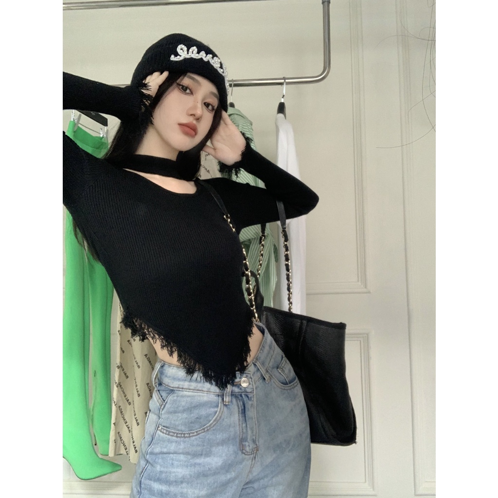 NRVP Áo Sweater Dài Tay Thiết Kế Đơn Giản Thời Trang Theo Phong Cách Hàn Quốc Cho Nữ