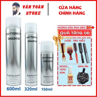 Gôm keo xịt giữ nếp tóc butterfly shadow 320ml - 600ml siêu giữ nếp