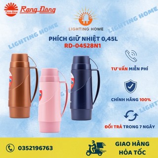 Phích Giữ Nhiệt Để Bàn Bình Đựng Nước RẠNG ĐÔNG 0,45L RD 04528N1 nắp bình có thể sử dụng như chiếc ca uống nước xinh xắn