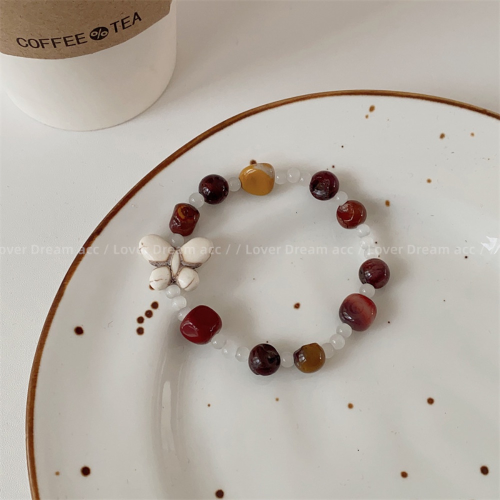 Vòng Tay Chuỗi Hạt Đá Nhiều Màu Sắc Co Giãn Phong Cách Hàn Quốc Thời Trang Cho Nam Và Nữ