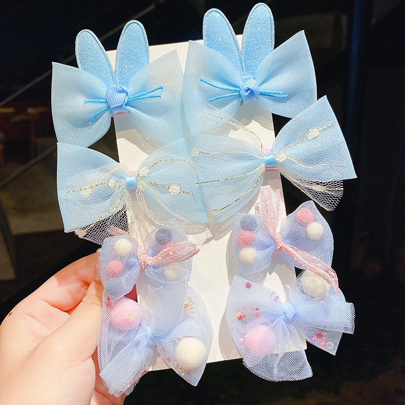 Set 8 Kẹp Tóc Nơ Mùa Hè Cho Bé Gái DUYÊN CƯỜNG688