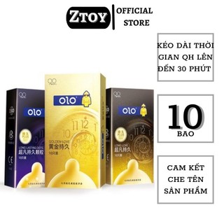 Bao Cao Su Siêu Mỏng Long Lasting Dots Gân Gai Hộp 10 bcs Kéo Dài Thời Gian Quan Hệ, Tăng Khoái Cảm