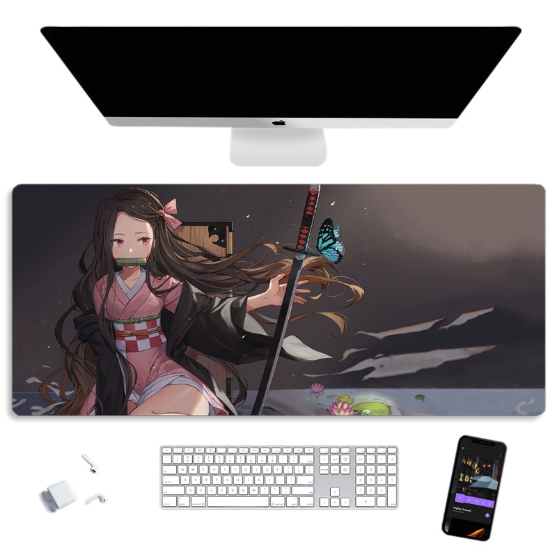Tấm Lót Chuột Gaming Cỡ Lớn 90x40cm Siêu Dày 3mm GenShin Impact Mouse Pad Anime