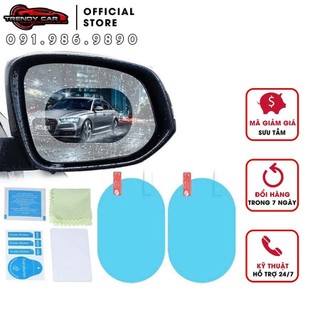 Bộ Miếng Dán Chống Nước Gương Chiếu Hậu và kính lái Trang trí ô tô cao cấp Trendy Car