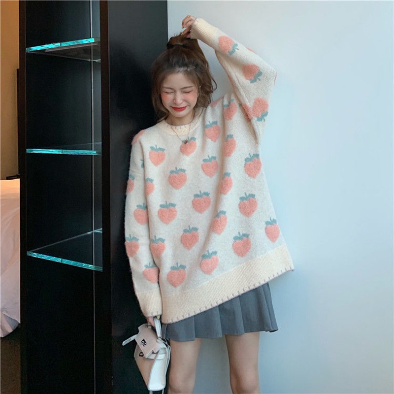 IELGYÁo sweater Dáng Rộng Phong Cách Phương Tây Cho Nữ