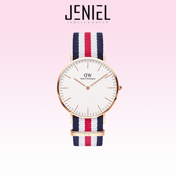Đồng hồ Nam Daniel Wellington dây Vải nato - Classic Canterbury 40mm DW00100002