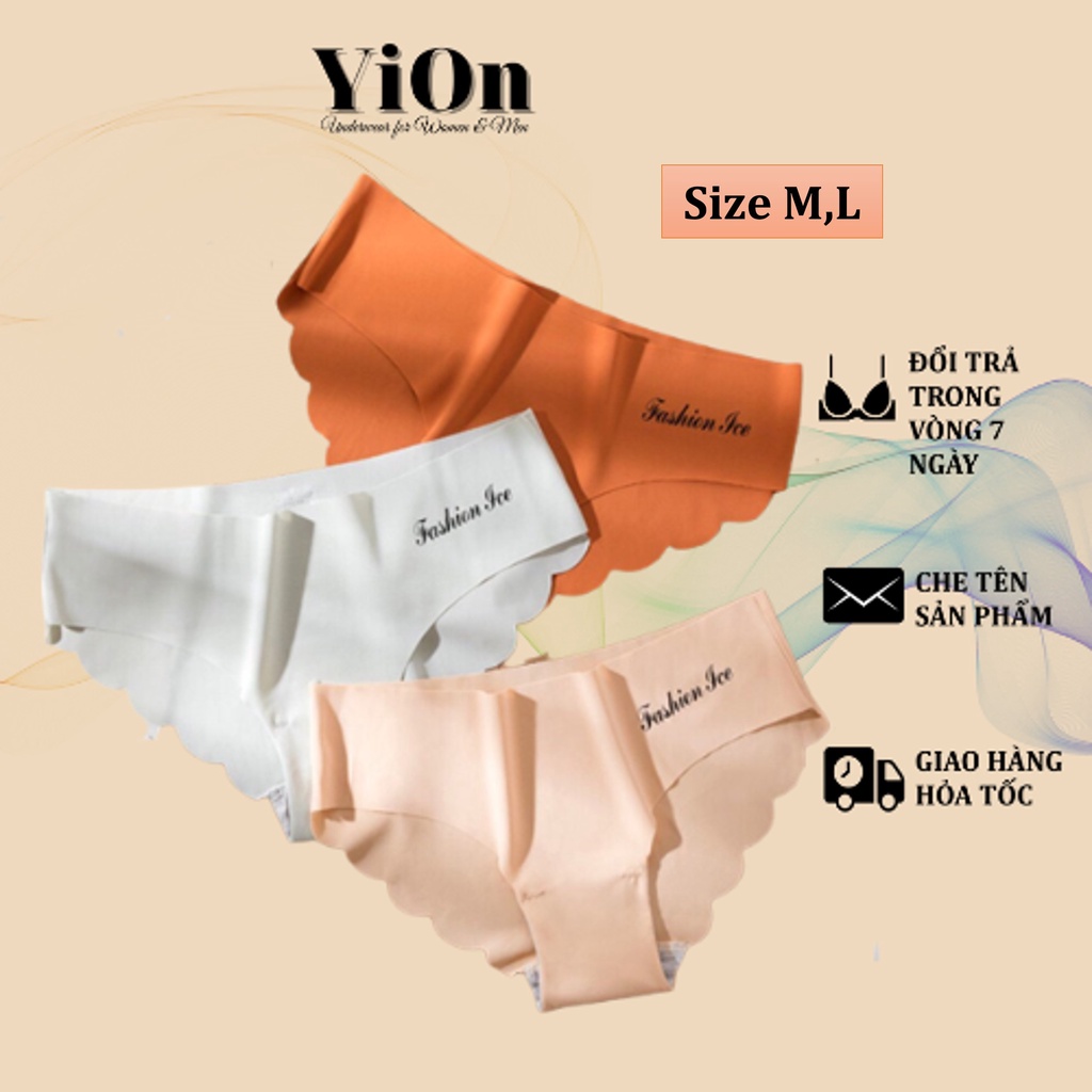 Combo 5 quần lót nữ su chữ lượn sóng không viền dán viền may Yion Underwear QS03