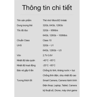 Thẻ nhớ Micro SD Imilab 32GB