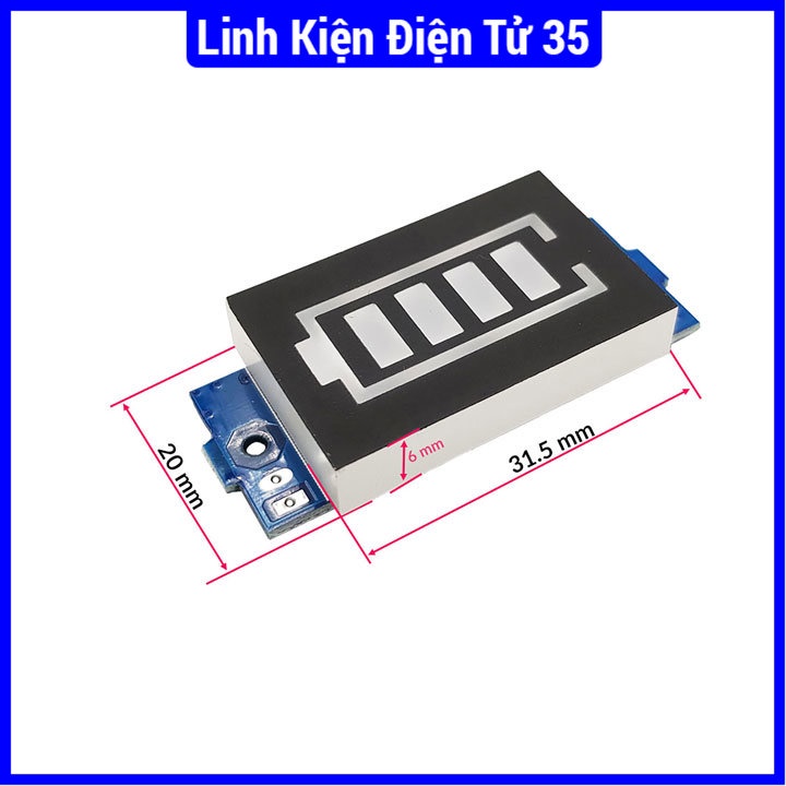 Module, mạch hiển thị dung lượng pin 1S 3.7-4.2V, 3S 12.6V dễ dàng sử dụng, siêu tiện lợi