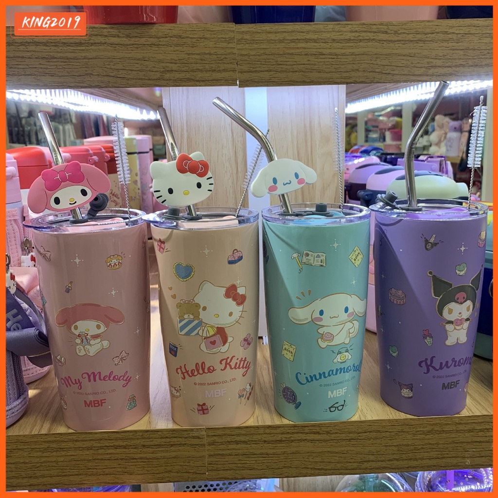 Cá Tuyết 500Ml Sanrio Giữ Nhiệt Màu Hellokittys Cách Nhiệt Cà Phê Cốc Tập Uống Có Ống Hút Nước Cốc Cho Bé Gái (Có Bàn Chải Cọ Rửa Làm Sạch)