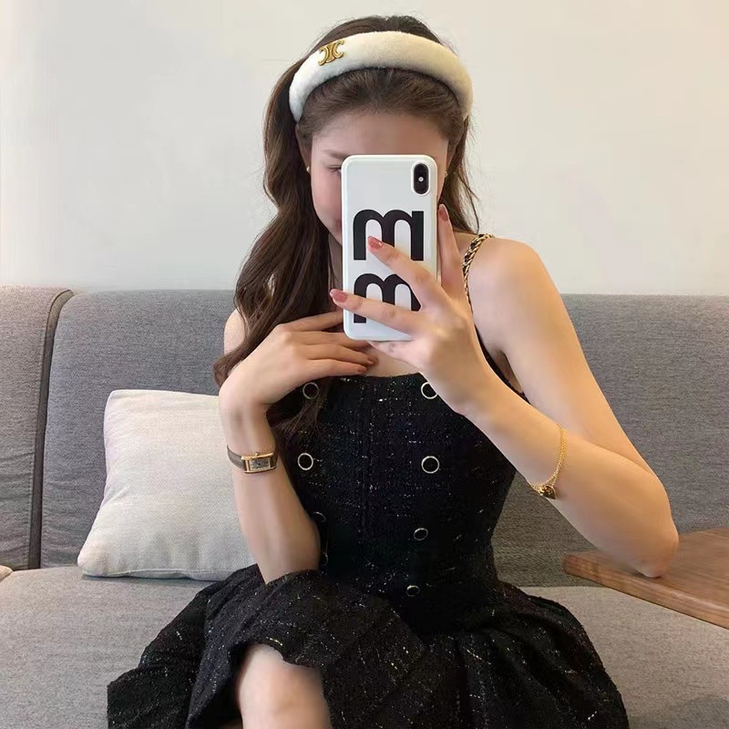 Băng đô cài tóc lông mềm phong cách sang trọng cho nữ-Bơ Store