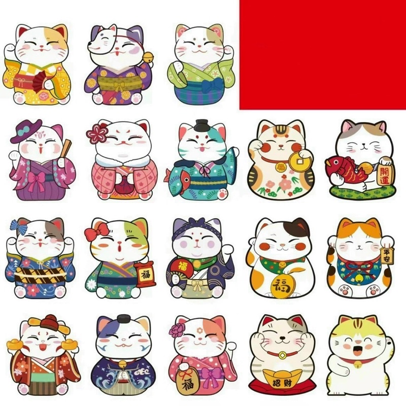 1 Bao lì xì chibi kim cương hoạt hình Tết Quý Mão 2023 con mèo đẹp