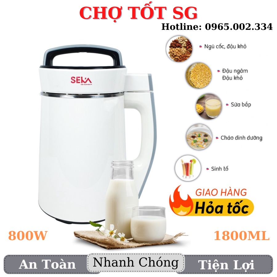 Máy Làm Sữa Hạt Kiêm Nồi Nấu Cháo Chậm Seka Công Nghệ Đức Xay Nấu Đa Năng 7in1 Bổ Sung Dinh Dưỡng Cho Bé Và Cả Gia Đình