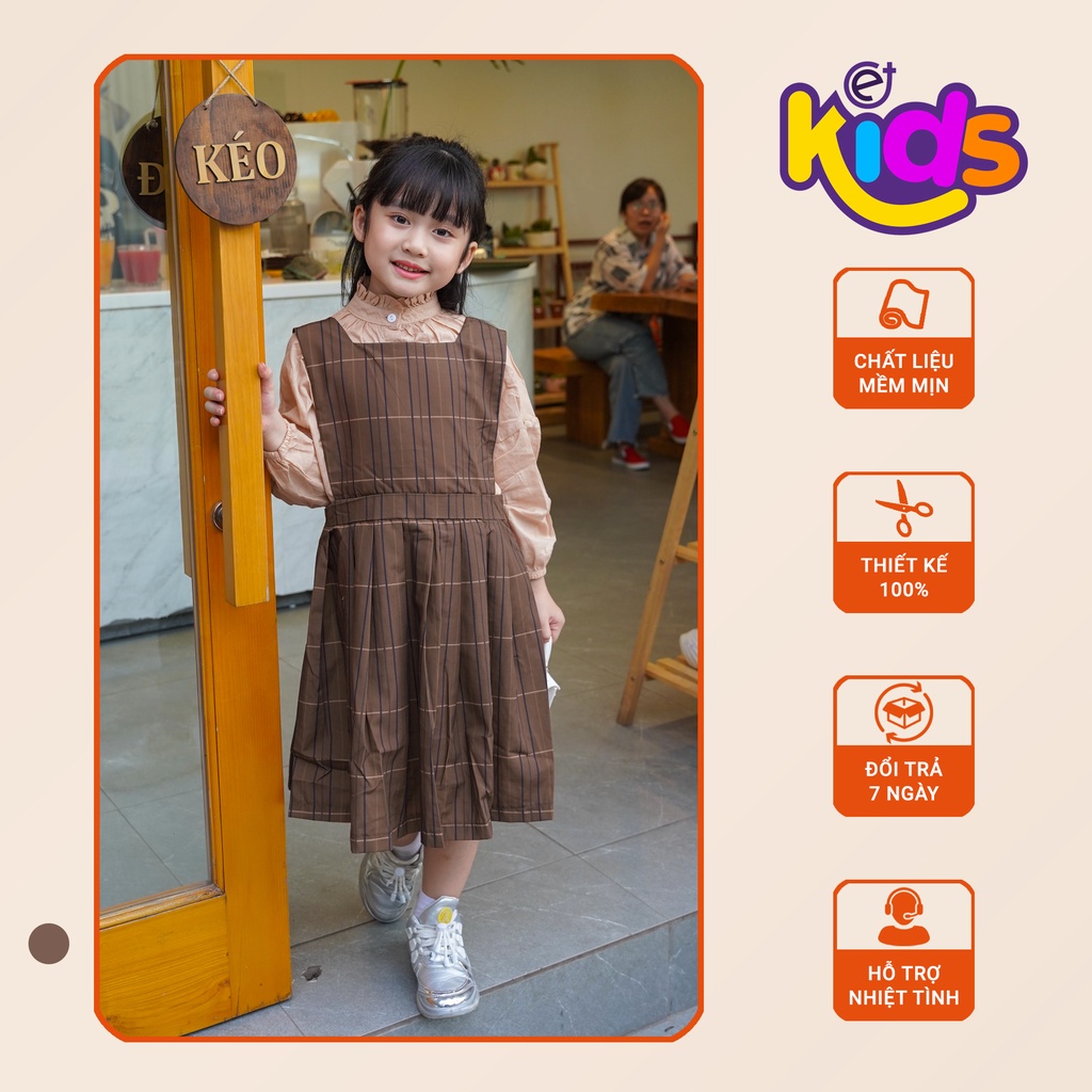 Váy bé gái Marke Dress công chúa mặc cùng áo lót thô cao cổ mang phong cách thanh lịch và hoài cổ