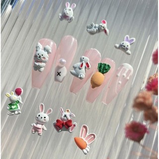 Set charm thỏ new trend 2023 trang trí móng