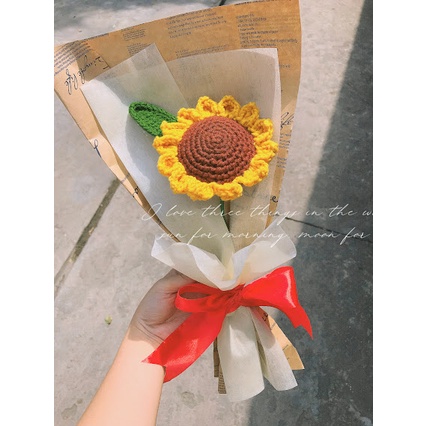 Hoa Hướng Dương Bằng Len - Bó Hoa Bằng Len - Hoa Handmade- Quà tặng Handmade/Quà tặng tốt nghiệp (Ản