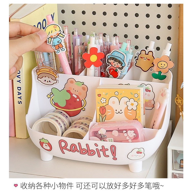 Hộp Đựng Bút Sức Chứa Lớn Họa Tiết Dễ Thương Để Bàn
