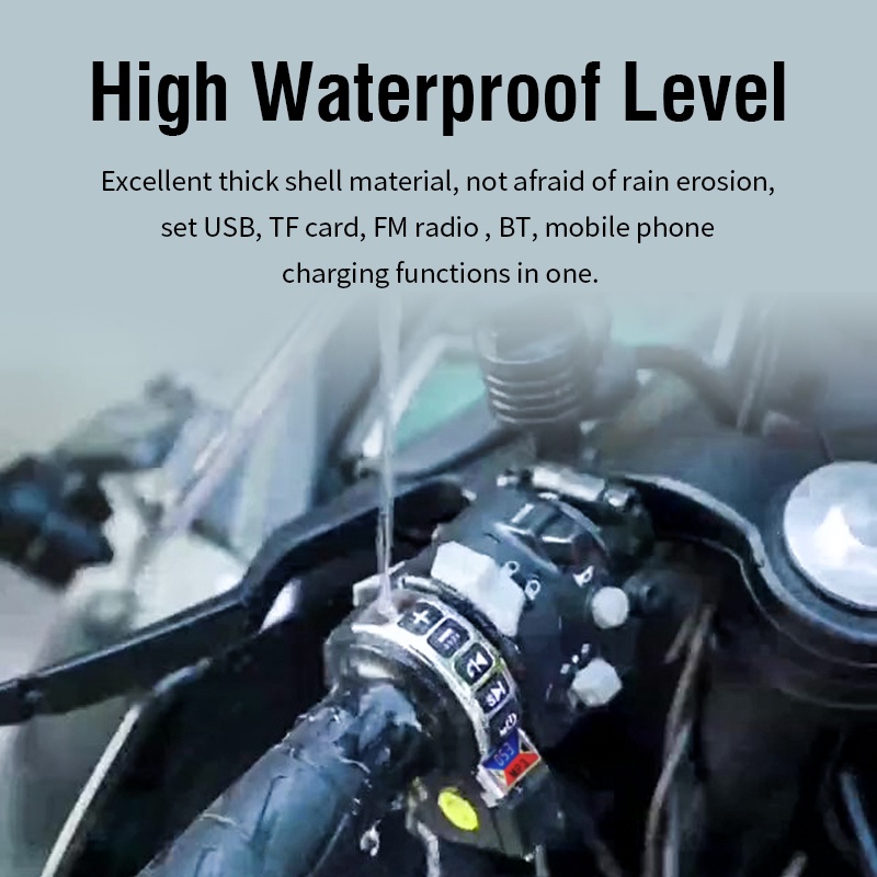 Loa Bluetooth MP3 12V Chống Nước Thông Dụng Cho Xe Đạp / Xe Máy