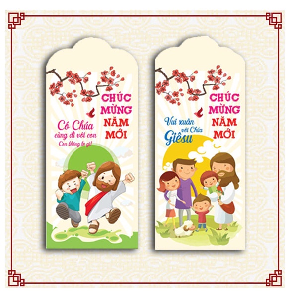 Bộ 10 bao Lì Xì Công Giáo Tết Nguyên Đán