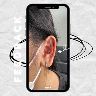 Khuyên tai đá - Tex Dia Earring ( giá 1 chiếc )