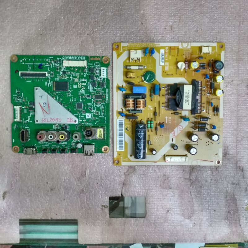 bo mạch tivi Toshiba 32L2550,bo xử lý, khiển, nguồn,main chính,chủ,tcon