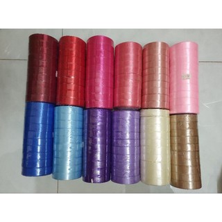 1 cuộn ruy băng lụa trơn đủ màu bản 2cm - dài 25 yard