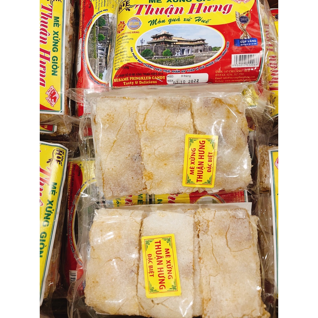 Kẹo Mè Xửng Giòn Hoàng Phúc Bịch 150gr, Mè xửng giòn Huế hương vị thơm ngon - Tiệm Út Duyên 76 Đặc sản