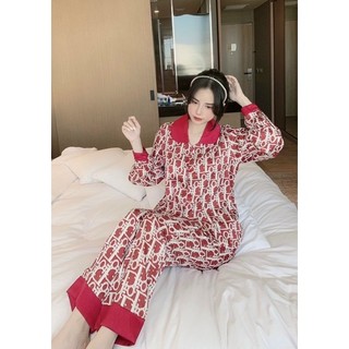 Pijama cổ sen Lụa Xước
