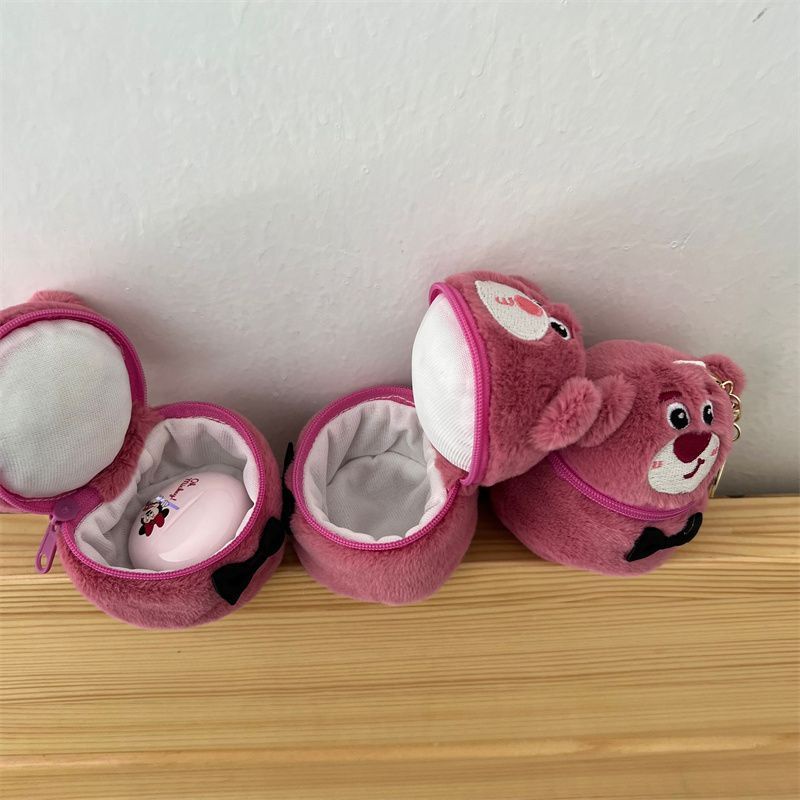 Túi Đựng Tiền Xu / Tai Nghe / Túi Xách Bằng Vải Bông Hình Gấu / Dâu Tây Sức Chứa Nhỏ Nhắn Dễ Thương ihs J9VM