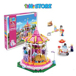 Đồ chơi lắp ráp sáng tạo lego tiNiToy mô hình đu quay thú nhún thần kỳ 762 mảnh ghép YY737948