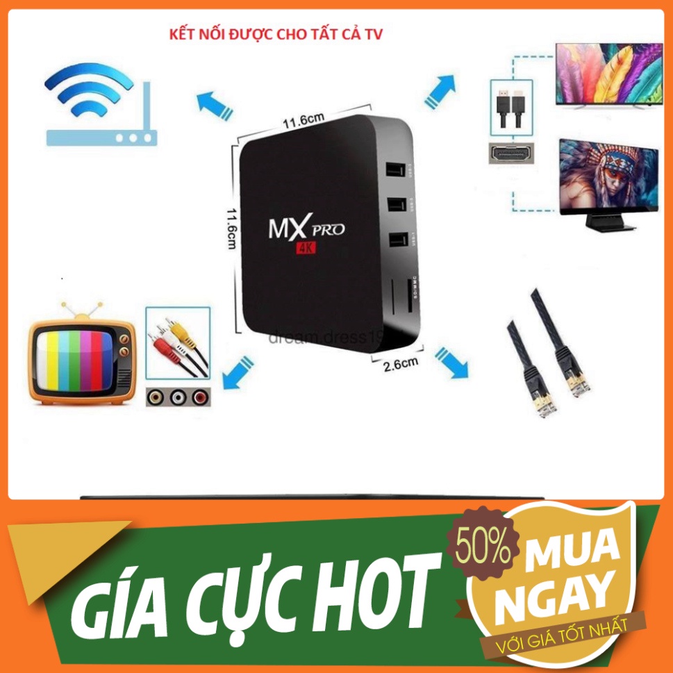 GIÁ CỰC HÓT Android TV box MXQ PRO 4K Android:11. Đã cài sãn xem truyền hình trên 280 kênh YouTube VV Tặng pin+dây av