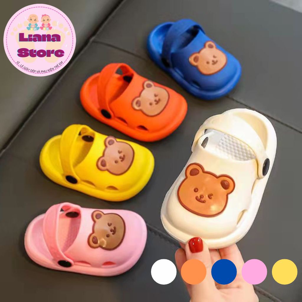 Dép Sục Cross Hình Gấu Chất Liệu Nhựa Eva Bền Đẹp Cao Cấp Nhiều Màu Sắc Và Hình Dễ Thương Cho Bé Trai Bé Gái CÓ VID