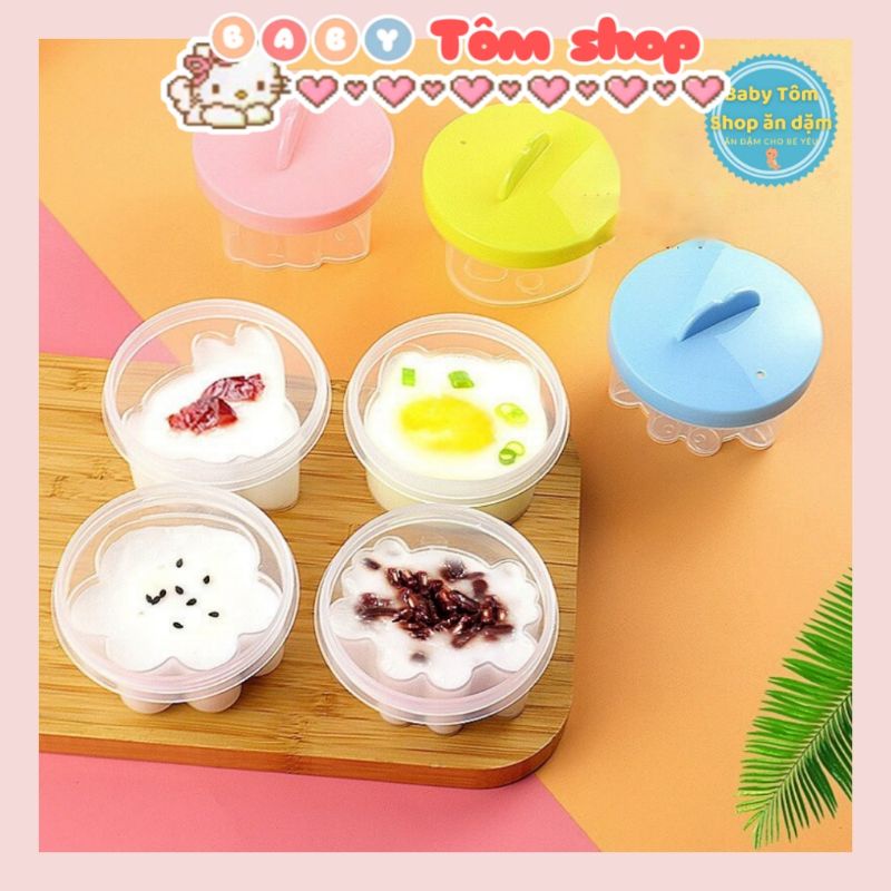 Khuôn hấp trứng, Khuôn hấp bánh hình thú cho bé ăn dặm NPP Baby Tôm