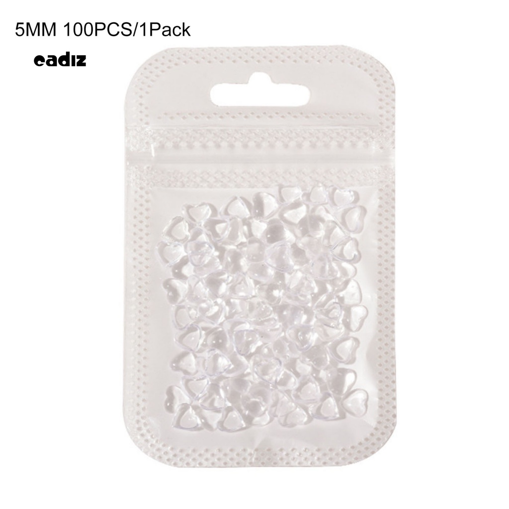 Set 100 Phụ Kiện Trang Trí Móng Nghệ Thuật Hình Trái Tim 3D DIY