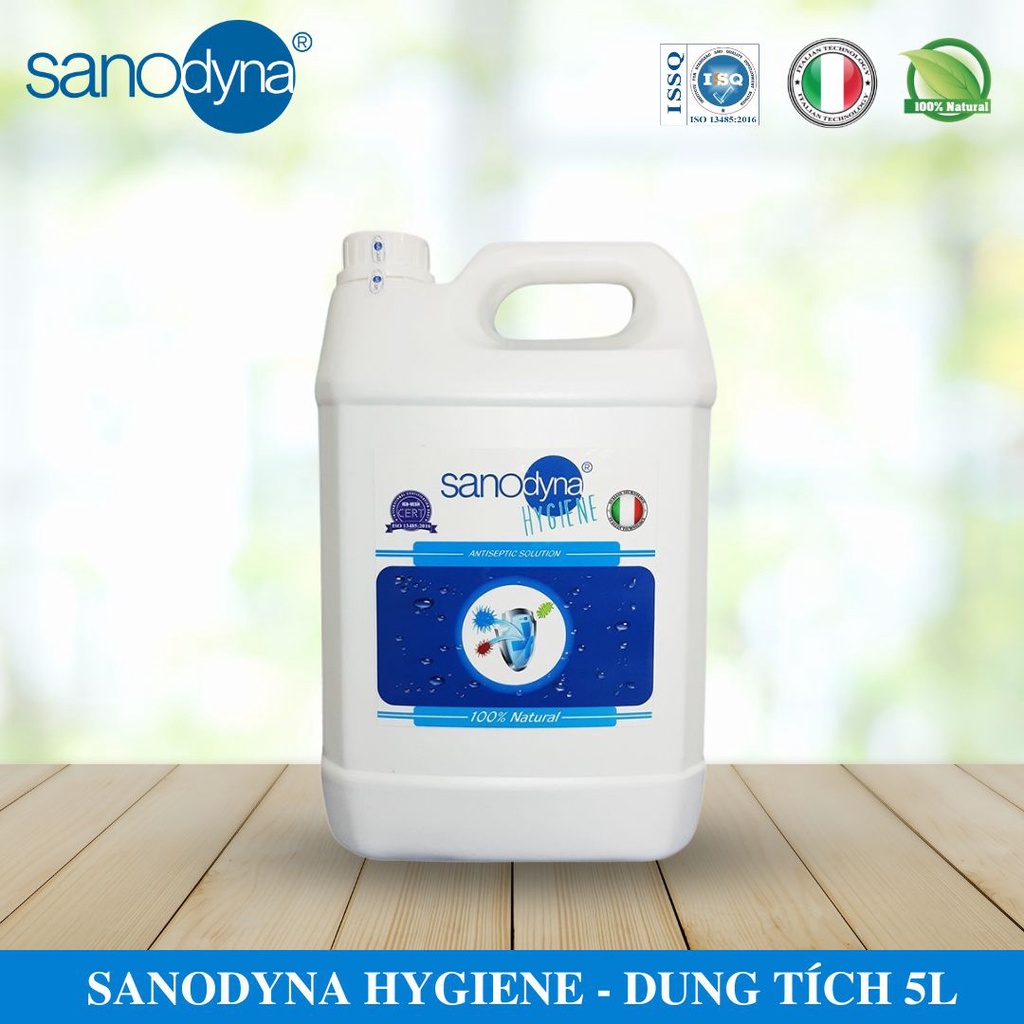 Dung dịch Anolyte (Sanodyna), 100% tự nhiên, xuất xứ ITALIA dung tích 5 Lít H5L