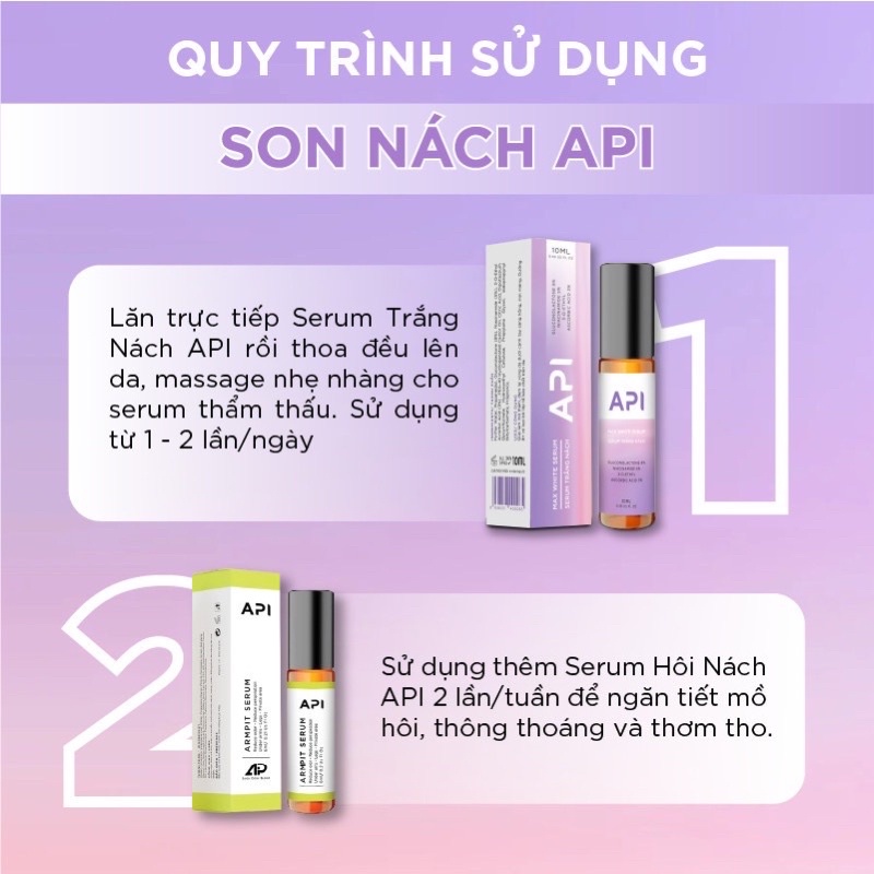 Khử mùi hôi nách API, Son nách API, Lăn khử mùi ngăn tiết mồ hôi 72h Mee Natural 6ml