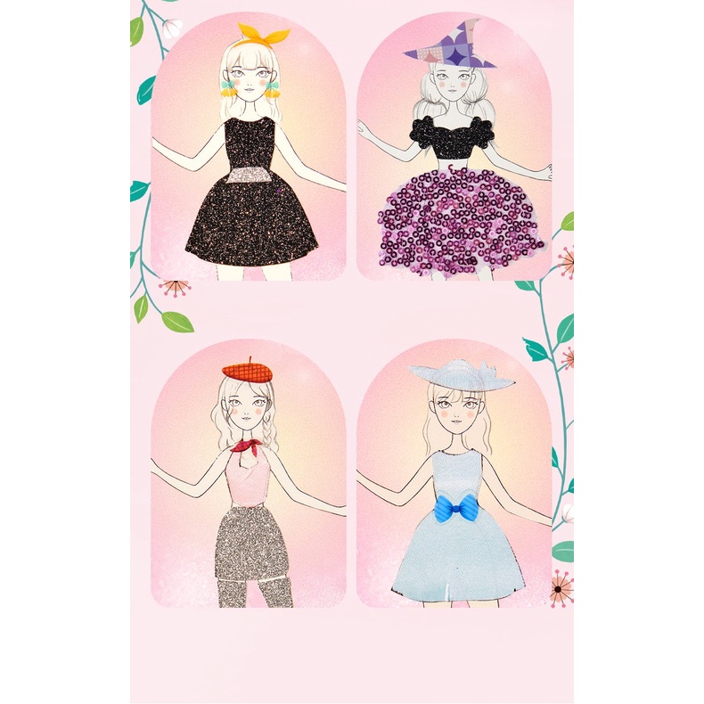 Sổ Thiết Kế Thời Trang/ Sổ Trang Điểm Kết Hợp Tô Màu Nước Mideer