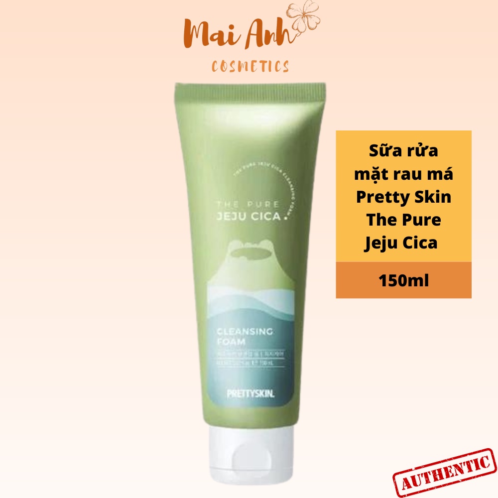 Sữa rửa mặt rau má Pretty Skin The Pure Jeju Cica 150ml