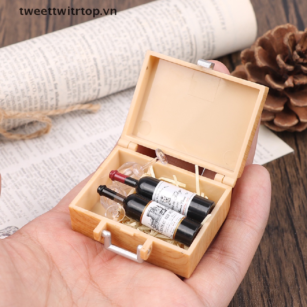 Mô Hình Hộp Rượu Mini Trang Trí Nhà Búp Bê
