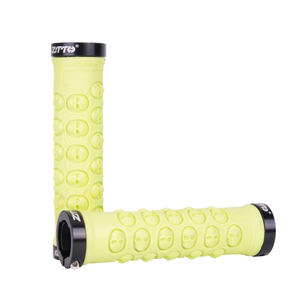 1 Cặp Vỏ Bọc Tay Lái Xe Đạp Leo Núi Bằng Hợp Kim Nhôm &amp; Cao Su Mềm Chống Trượt