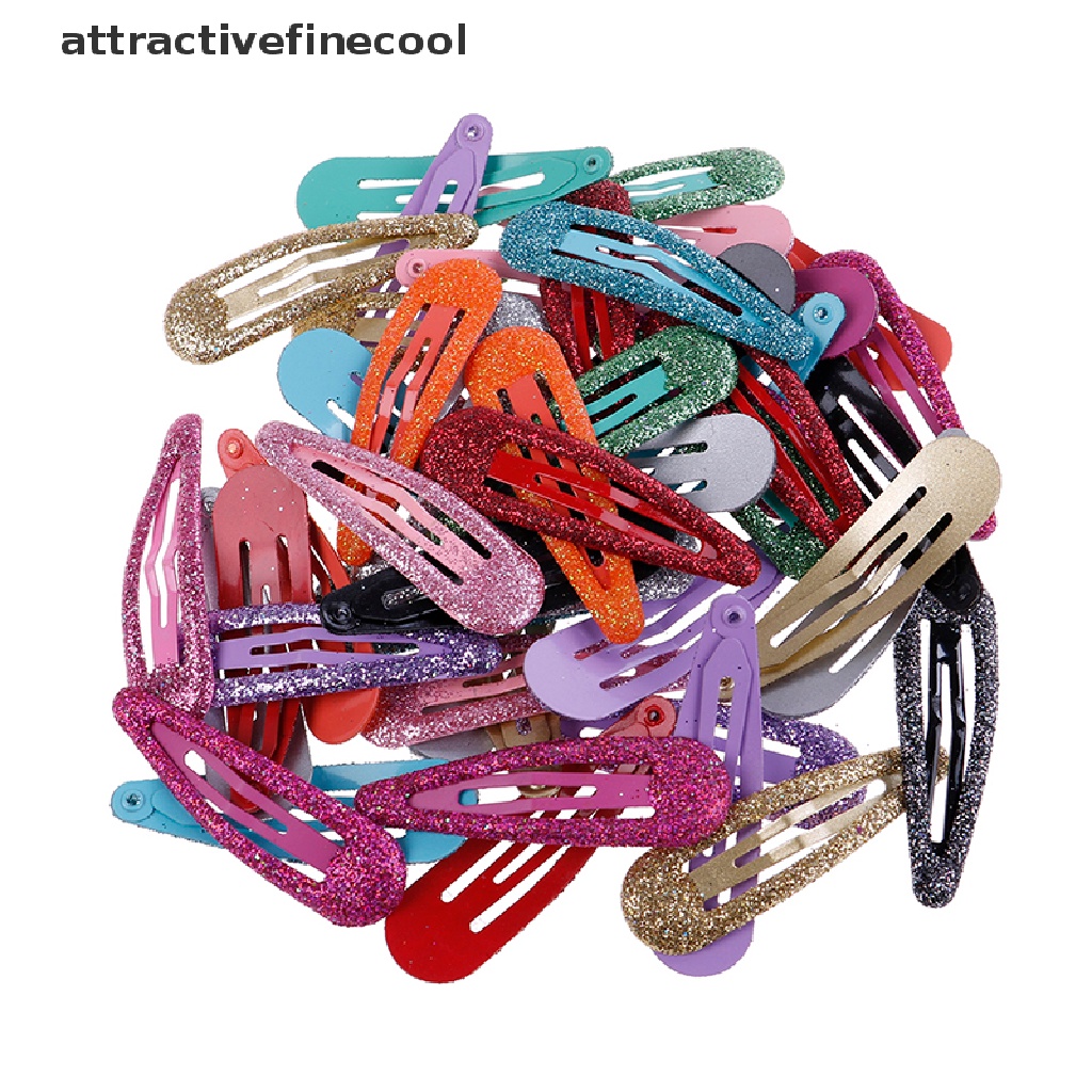 Set 10 Kẹp Tóc Kim Loại Lấp Lánh Cho Bé Gái